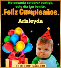 GIF Meme de Niño Feliz Cumpleaños Arisleyda